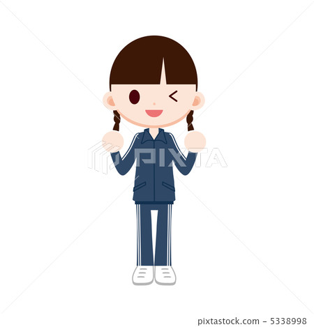 A girl in a dark blue jersey 5338998