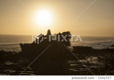 Sunset of Tana Lot temple Bali 5342357