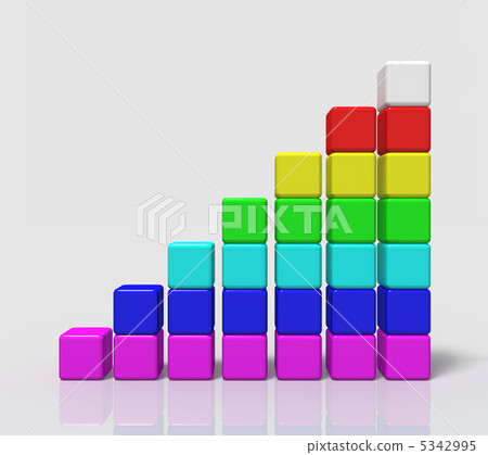 Right shoulder rising bar chart 5342995