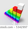 Right shoulder rising bar chart 5342997