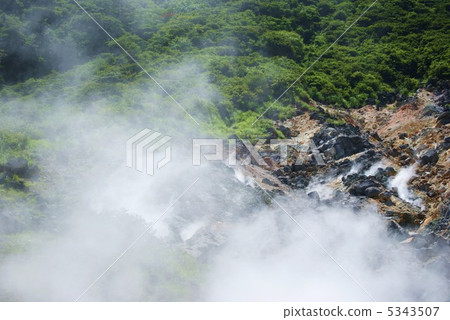 Hakone Owakudani · Erupting smoke · Horizontal position Hakone Owakudani · Erupting smoke · Horizontal position 5343507
