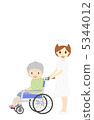 Wheelchair grandma and nurse 5344012