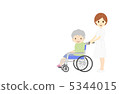 Wheelchair grandma and nurse 5344015