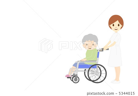 Wheelchair grandma and nurse Wheelchair grandma and nurse 5344015