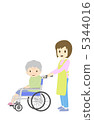 Wheelchair Grandma and Helper 5344016