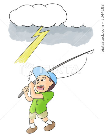 Lightning strike (watch out for fishing rods) - Stock Illustration  [5344198] - PIXTA