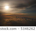 A sunset glow seen from an airplane 5346262