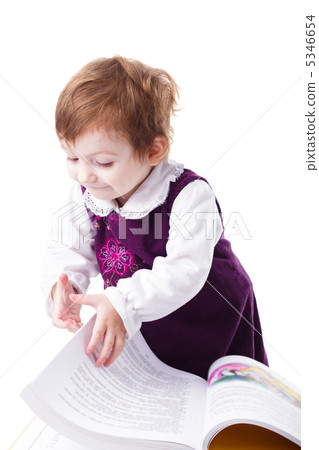 Girl reading isolated 5346654