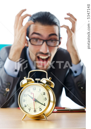 Concept with businessman missing deadline 5347148