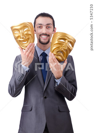 Businessman with mask concealing his identity Businessman with mask concealing his identity 5347150