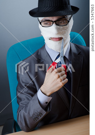 Man covered in medical bandages Man covered in medical bandages 5347663