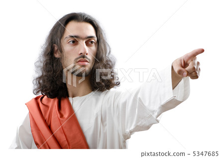 Jesus Christ personifacation isolated on the white 5347685