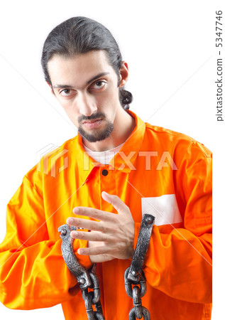 Convicted criminal on white background Convicted criminal on white background 5347746