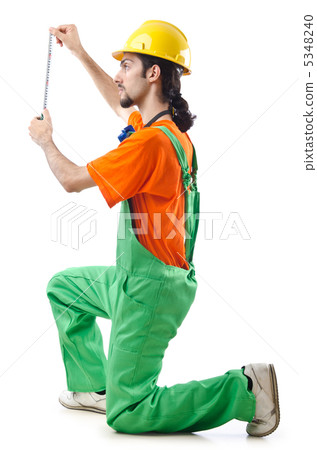 Construction worker isolated on white 5348240