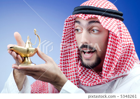 Arab and ancient golden lamp Arab and ancient golden lamp 5348261