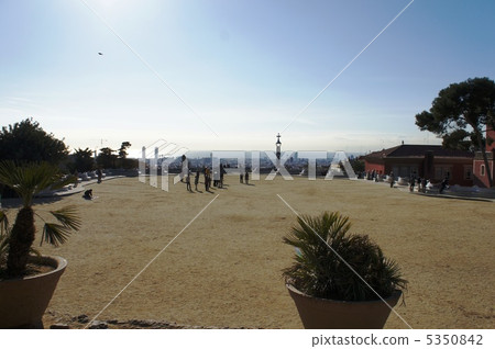 Spain Barcelona Guell Park Greek Theater Spain Barcelona Guell Park Greek Theater 5350842