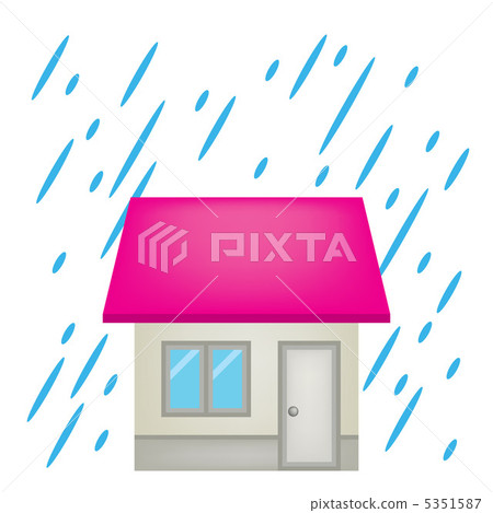 House Residential Accident Accident Insurance Illustration Heavy Rain 5351587