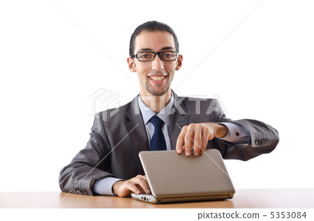 Busissman working on the laptop Busissman working on the laptop 5353084