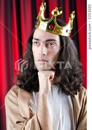 King with crown against background King with crown against background 5353085
