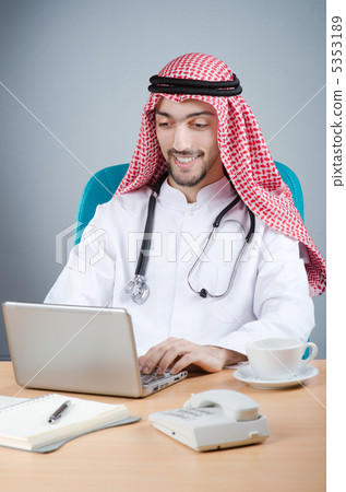 Arab doctor working in hospital Arab doctor working in hospital 5353189