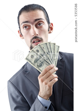 Businessman with american dollars Businessman with american dollars 5353586