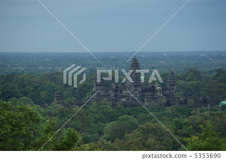 Angkor Wat from the hill of Phnom Bakken 5353690