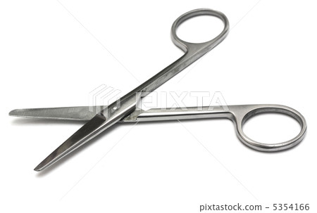 Metal medical shears on a white background 5354166