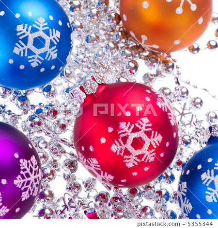 christmas balls with snowflake symbols 5355344