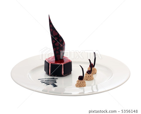 Chocolate dessert on the white background 5356148