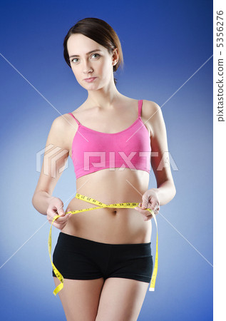 Young lady in dieting concept 5356276
