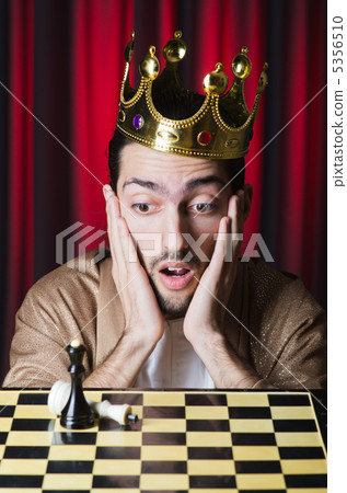 Chess player playing his game Chess player playing his game 5356510