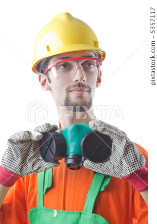 Construction worker isolated on white 5357117