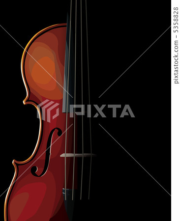 小提琴黑色背景 小提琴黑色背景 5358828