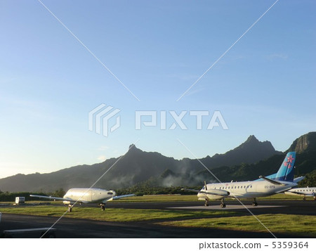 Cook Islands, early morning Rarotonga Airport 5359364