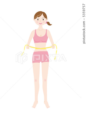 Female diet measuring waist health 5359757