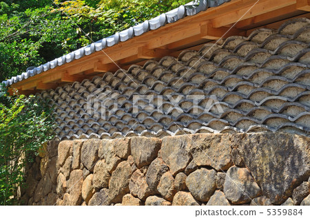 Shikedera寺廟步行牆壁 5359884
