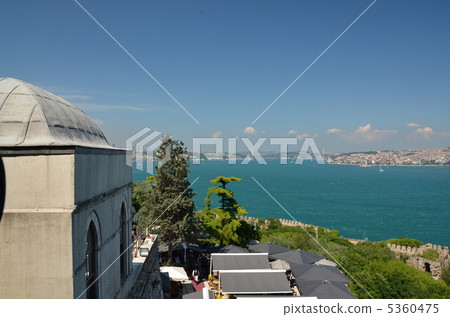 Overlooking Topkapi Palace terrace and Bosphorus Strait Overlooking Topkapi Palace terrace and Bosphorus Strait 5360475