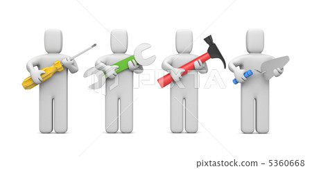 Workers with tools. Image contain clipping path Workers with tools. Image contain clipping path 5360668