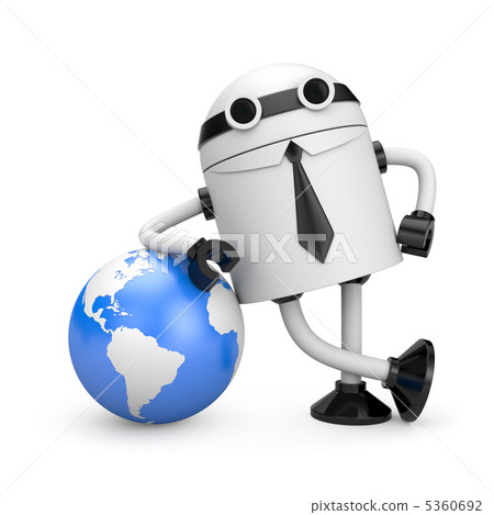 Robot with globe 5360692