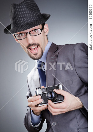 Photographer man with vintage camera Photographer man with vintage camera 5360953