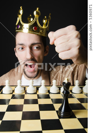 Chess player playing his game Chess player playing his game 5360971