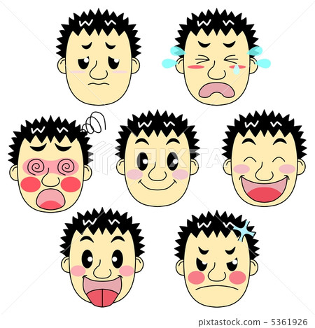 男孩的各種面部表情 5361926