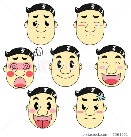 男人的各種面部表情 男人的各種面部表情 5361931