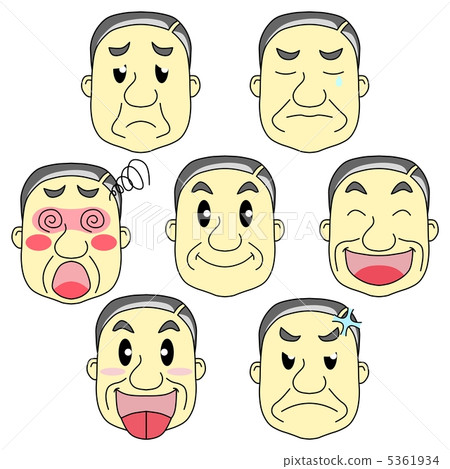 男人的各種面部表情 男人的各種面部表情 5361934