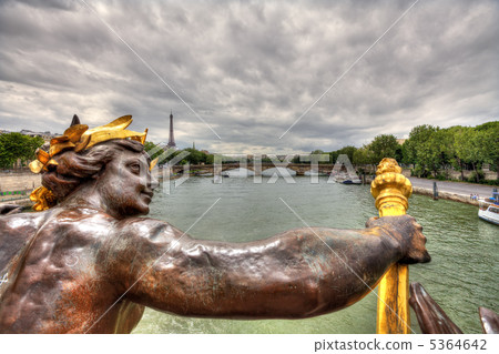 View on Paris from Alexander III Bridge. 5364642