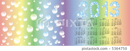 vector calendar 2013 on rainbow bubble background vector calendar 2013 on rainbow bubble background 5364750