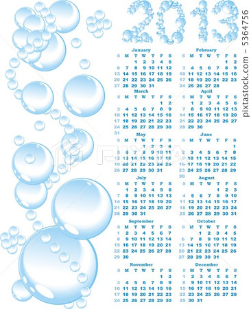 vector calendar 2013 on blue bubble background vector calendar 2013 on blue bubble background 5364756