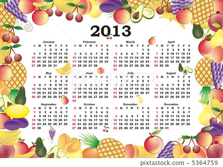 vector calendar 2013 in colorful frame vector calendar 2013 in colorful frame 5364759