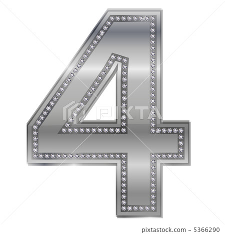 4 Numeric Silver Diamond 5366290