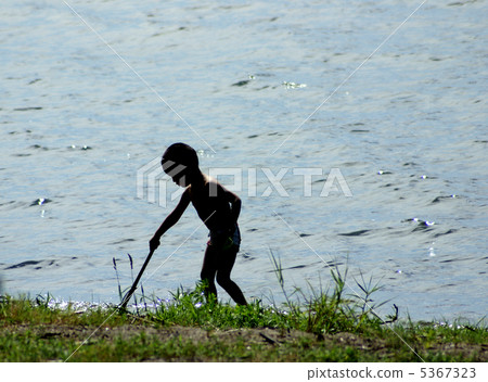 Playing in the water 5367323